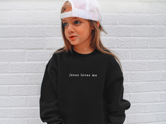 JESUS LOVES ME TODDLER BLACK SWEATSHIRT