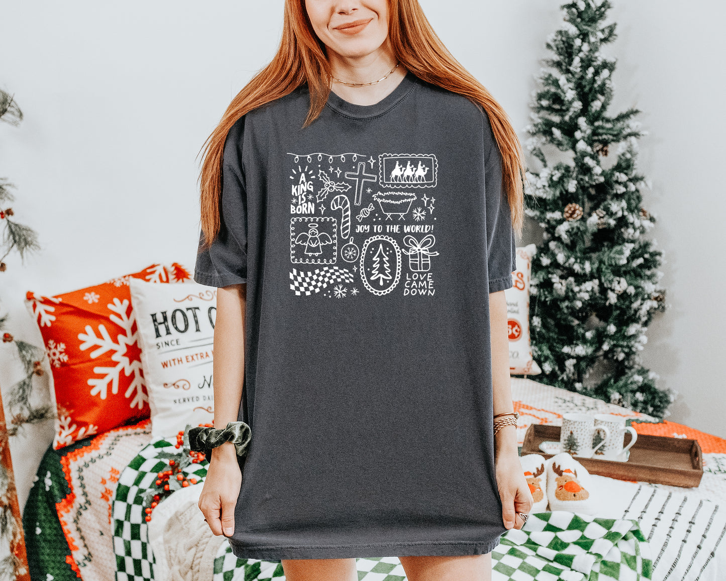 CHRISTMAS: A KING IS BORN COLLAGE UNISEX TEE