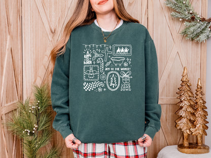 CHRISTMAS: A KING IS BORN COLLAGE UNISEX SWEATSHIRT
