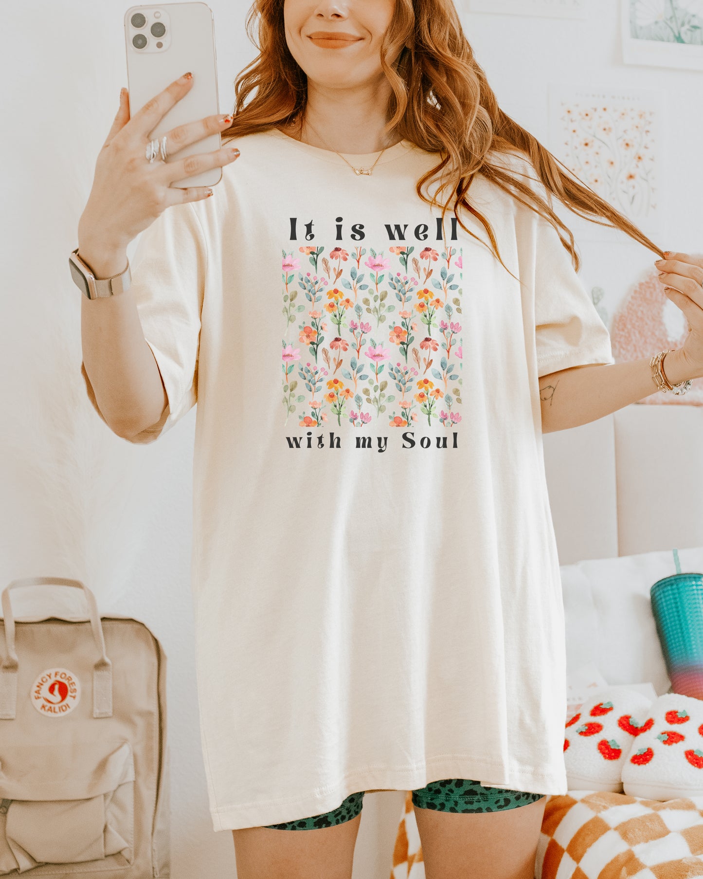 IT IS WELL WITH MY SOUL WITH WILDFLOWERS UNISEX TEE