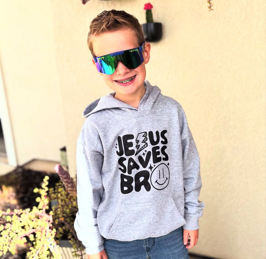 JESUS SAVES BRO YOUTH HOODIE