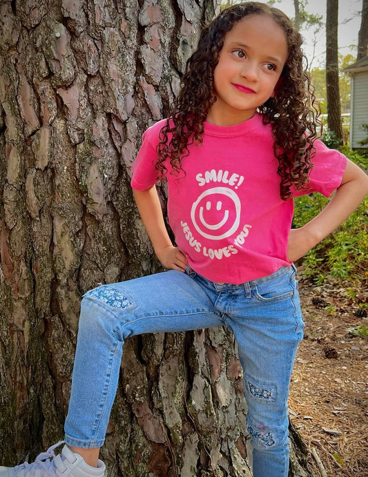 SMILE JESUS LOVES YOU YOUTH TEE