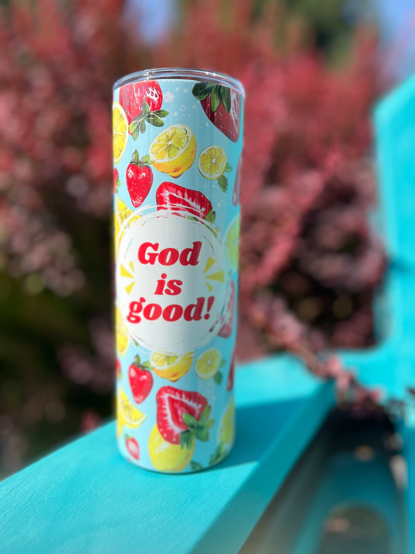 GOD IS GOOD 20 OZ. STAINLESS STEEL SKINNY TUMBLER