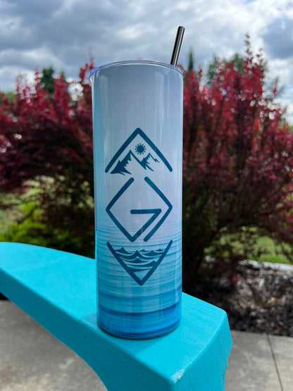 GOD IS GREATER THAN OUR HIGHS AND LOWS 20 OZ. STAINLESS STEEL SKINNY TUMBLER