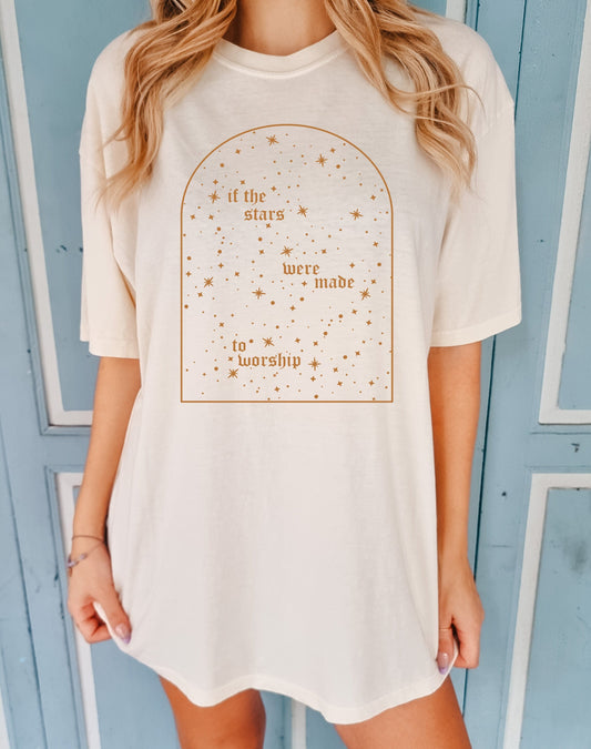 IF THE STARS WERE MADE TO WORSHIP SO WILL I UNISEX TEE