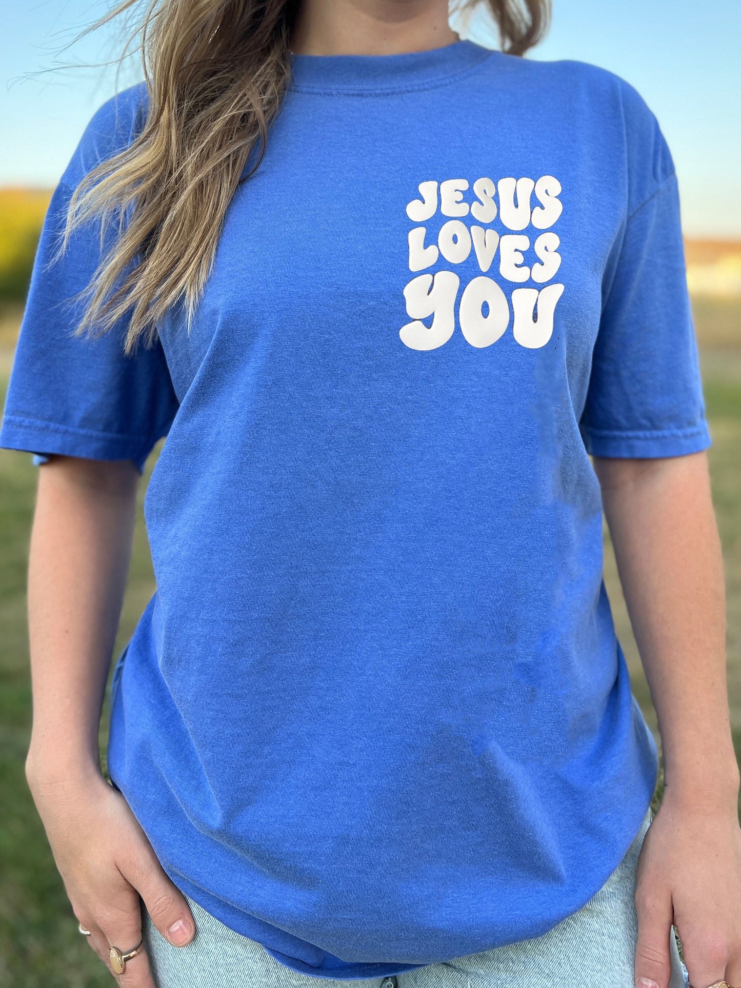 PUFFY JESUS LOVES YOU UNISEX TEE